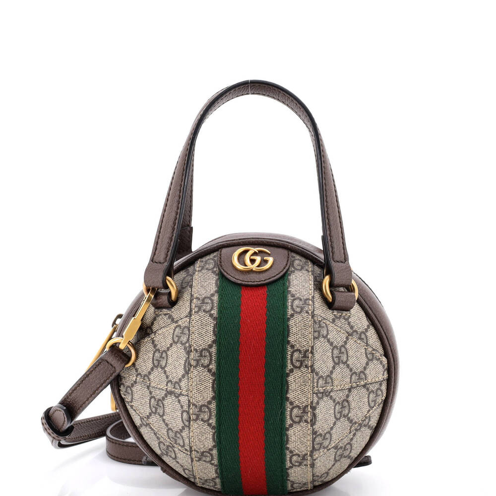 Gucci Mini Ophidia Basketball Bag GG Coated Canvas